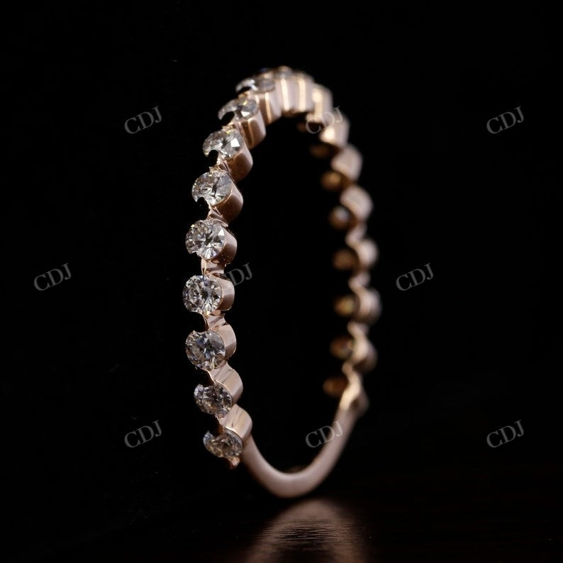 2 MM Round Cut Diamond Wedding Band  customdiamjewel   