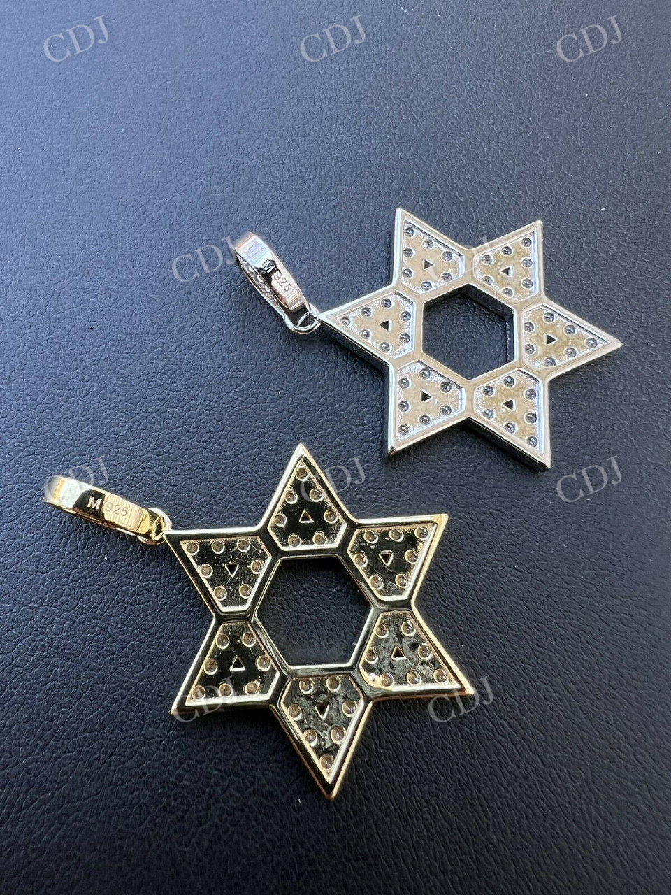 Gold Diamond Star Of David Pendant  customdiamjewel   