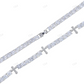 4mm Diamond Cross Stationed Tennis Chain hip hop jewelry CustomDiamJewel