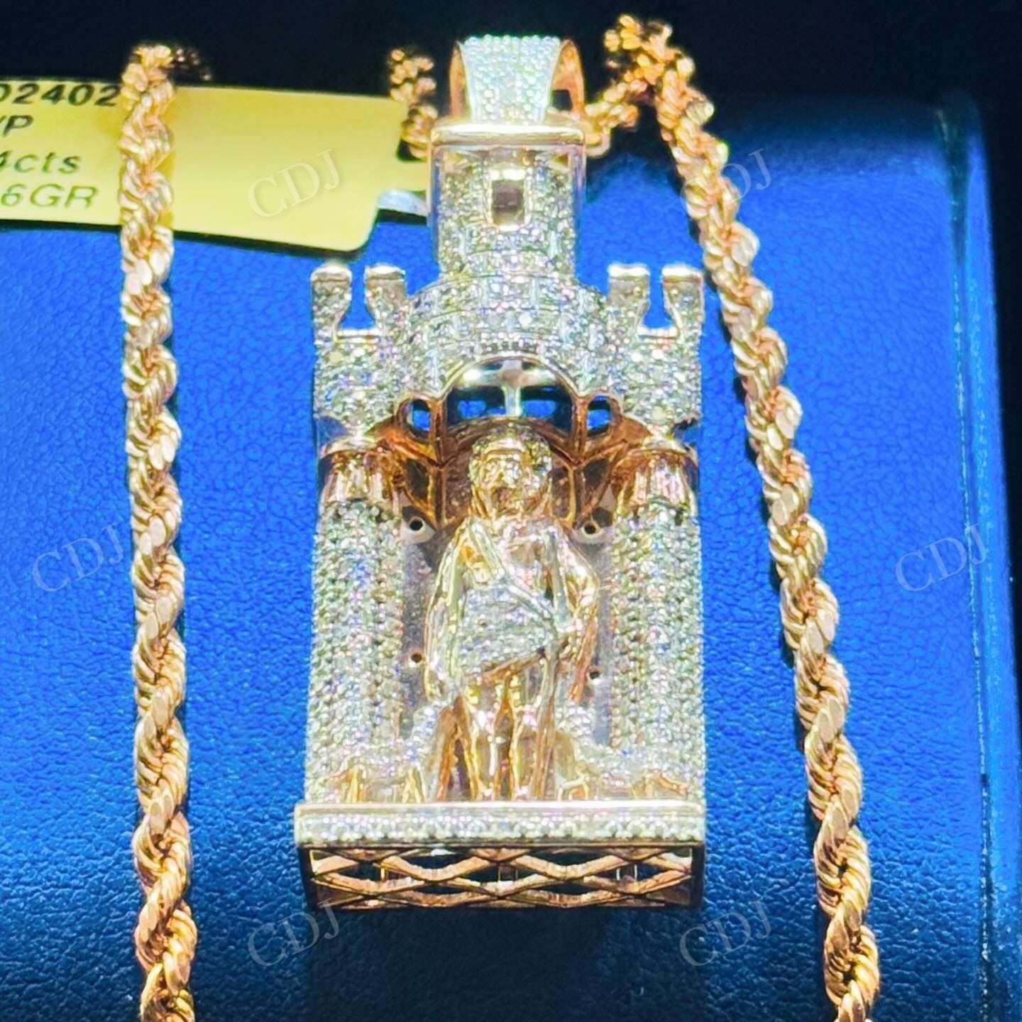 SANTA MUERTE MASTER PEACE 14K Rose Gold Diamond Pendant hip hop jewelry CustomDiamJewel   