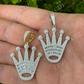 Gold Hip Hop King Crown Pendant  customdiamjewel   