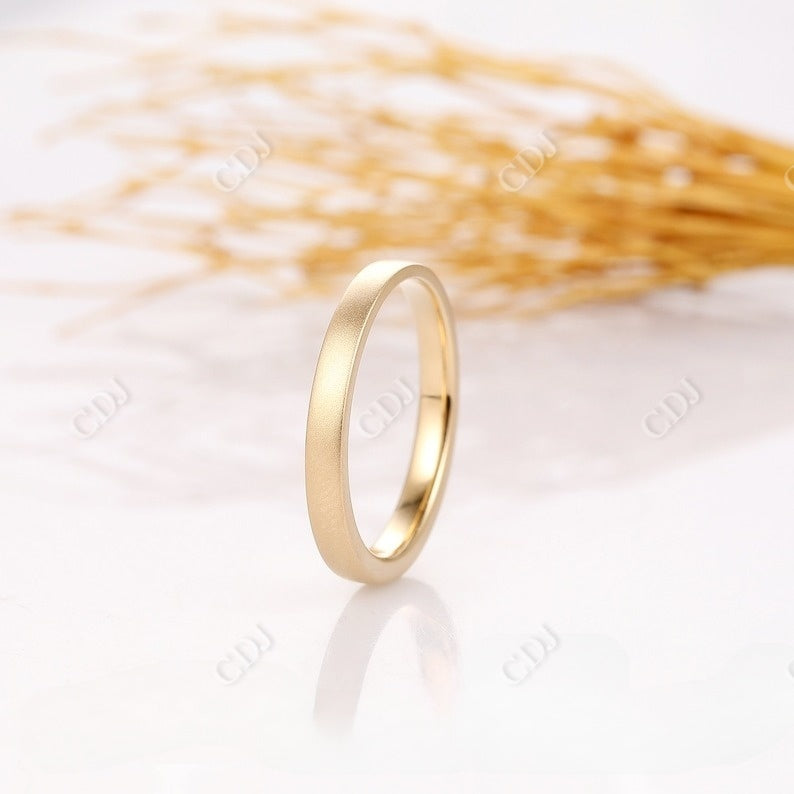 Plain Matte Yellow Gold Wedding Band Wedding Band customdiamjewel   