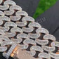 14K Rose Gold Cuban Link Chain hip hop jewelry customdiamjewel   