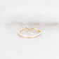 14K Yellow Gold Simple Thin Curved Plain Wedding Band  customdiamjewel   