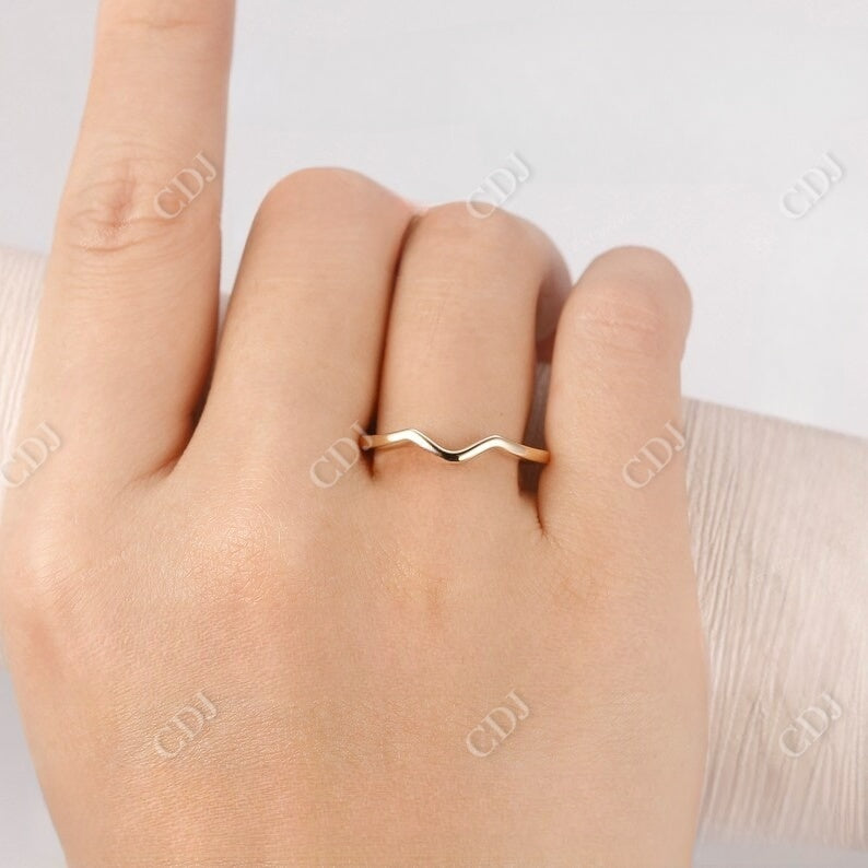 Simple Thin Curved Wedding Band Wedding Band customdiamjewel   