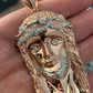 14k Rose Gold Finish Jesus Piece ITALY Pendant  customdiamjewel   