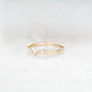 14K Yellow Gold Simple Thin Curved Plain Wedding Band  customdiamjewel   