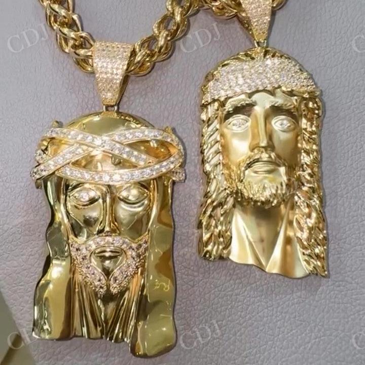 14k Gold Jesus Customized Pendant hip hop jewelry CustomDiamJewel   