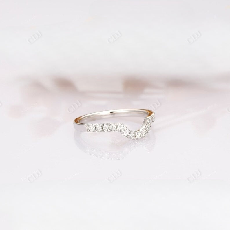 Round Curved Lab Grown Diamond Wedding Band Wedding Band customdiamjewel   