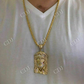 14K Gold Round Diamond Jesus Piece Pendant  customdiamjewel   