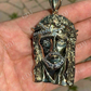 14K Gold Round Diamond Jesus Piece Pendant  customdiamjewel   