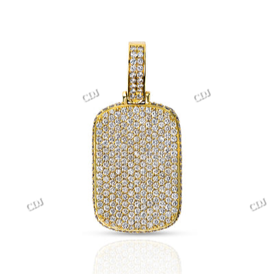 Solid Yellow Gold Plated Diamond Set Hip Hop Pendant hip hop jewelry CustomDiamJewel