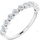 Half Eternity Single Prong Diamond Wedding Band  customdiamjewel   