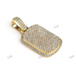 Solid Yellow Gold Plated Diamond Set Hip Hop Pendant hip hop jewelry CustomDiamJewel