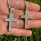 14K Gold Moissanite Cross Pendant For Men  customdiamjewel   