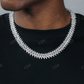 Custom Diamond Spiked Cuban Chain Necklace  customdiamjewel   