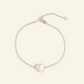 0.85CTW Natural Diamond Heart Charm Adjustable Bracelet  customdiamjewel 10 KT Solid Gold Rose Gold VVS-EF