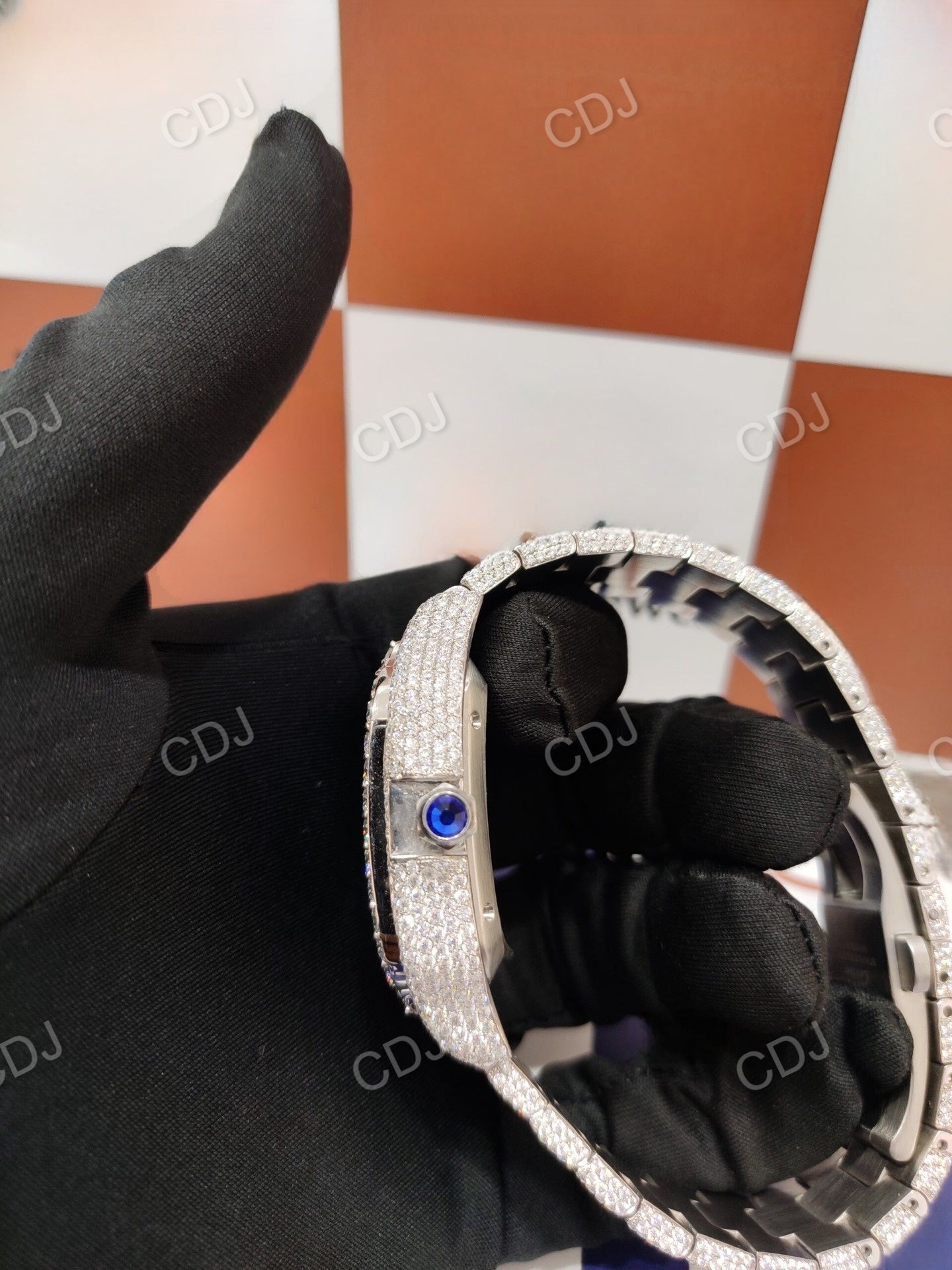 Newest High Quality Wrist Watch Lab Grown Diamond Fully Diamond Watches Hip Hop Jewelry Stainless Steel Watch Wholesaler From India  customdiamjewel   