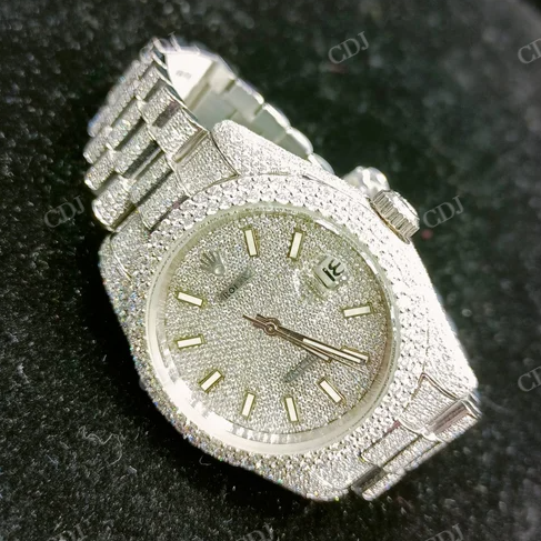 Luxury Iced Out Hip Hop Genuine Natural Diamond Rolex Watch Customized Jewelry For Men  customdiamjewel   