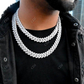 Sterling Silver White Gold Hip Hop Miami Cuban Chain  customdiamjewel   