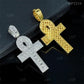 Men Iced Out Diamonds Ankh Cross Pendant For Men  customdiamjewel   