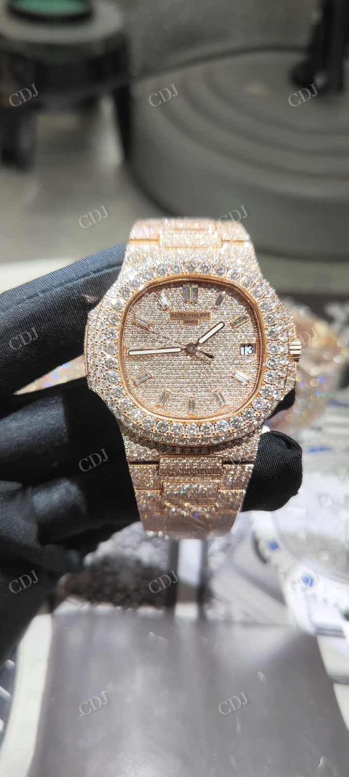 Men Luxury Iced Out Watches High Quality Diamond VVS Moissanite Automatic  Luxury Wrist Watch  customdiamjewel   