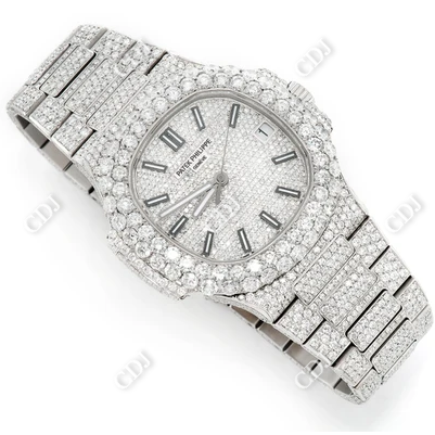 Patek Phillip Fully Iced Out Watch  customdiamjewel   