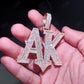 Iced Out Moissanite AK Letter Sterling Silver Pendant hip hop jewelry customdiamjewel   