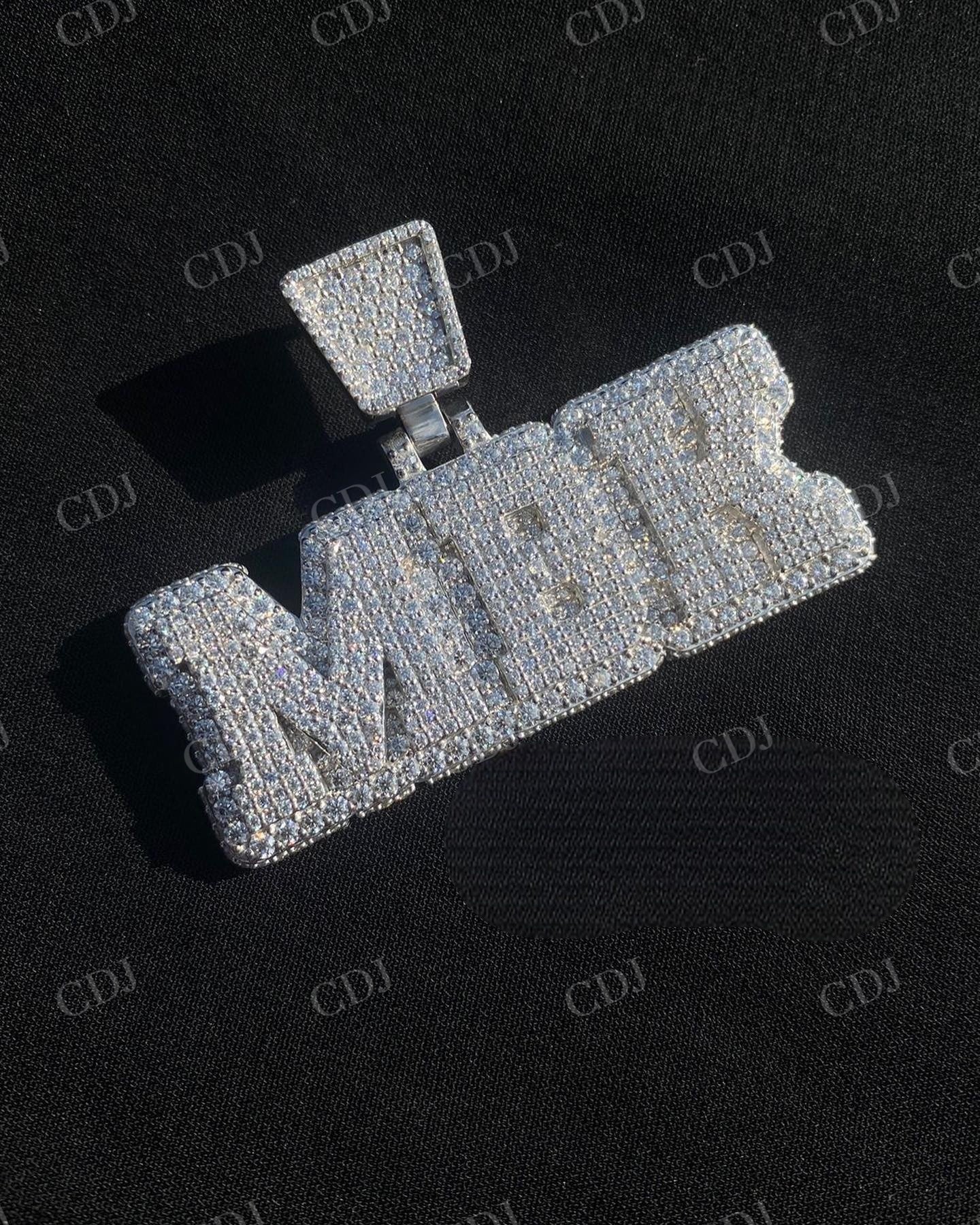 Fully Iced Out Moissanite Diamond MBK Men's Pendant hip hop jewelry customdiamjewel   