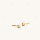 14K Yellow Gold Ball Stud Earrings For Women  customdiamjewel   