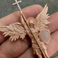 Saint Michael & Dragon Hip Hop Pendant  customdiamjewel   