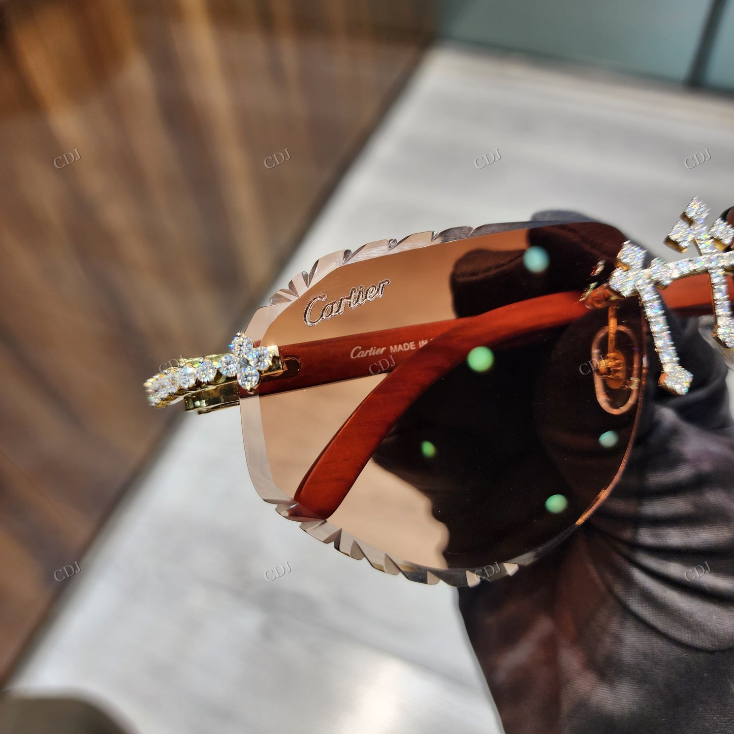 Customized Hip Hop VVS Moissanite Studded Sunglasses