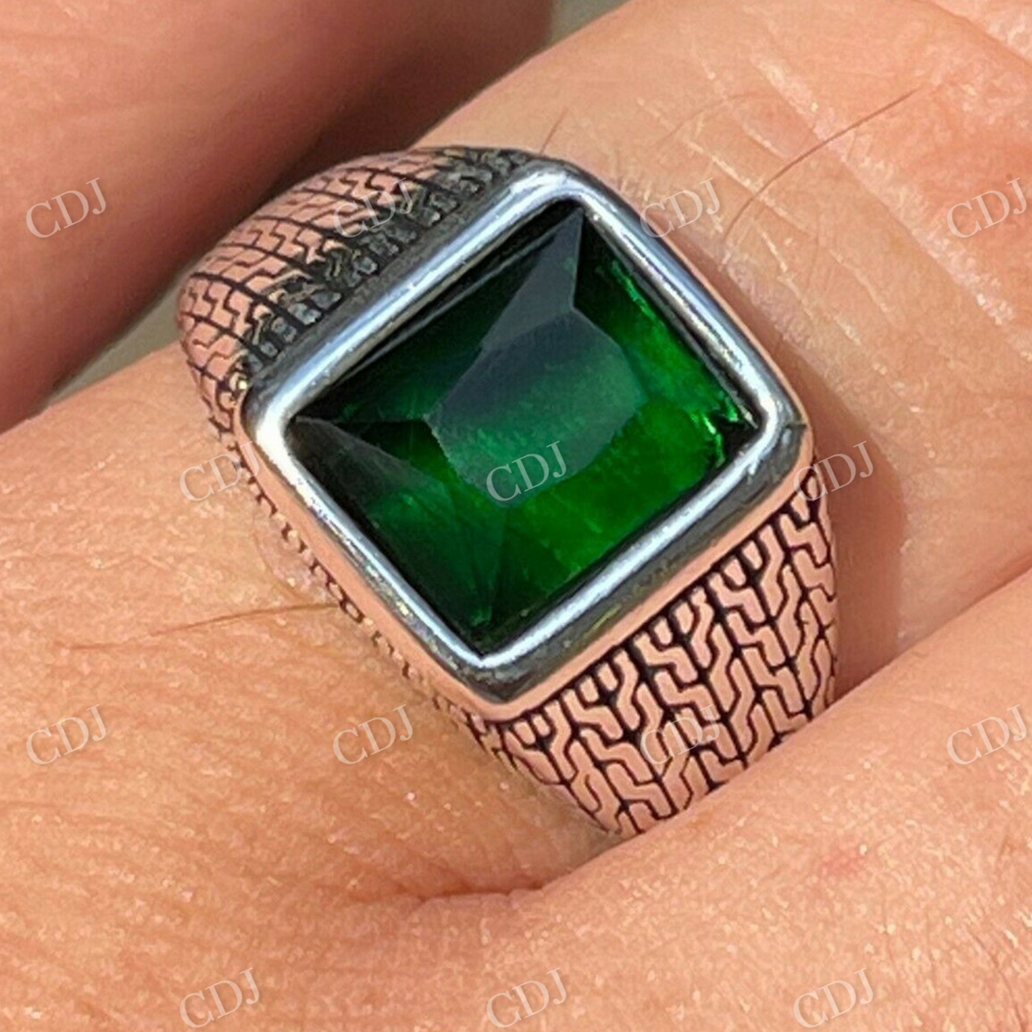 Classic Lab Created Emerald Ring  customdiamjewel   