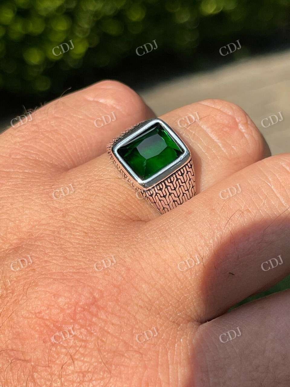 Classic Lab Created Emerald Ring  customdiamjewel   