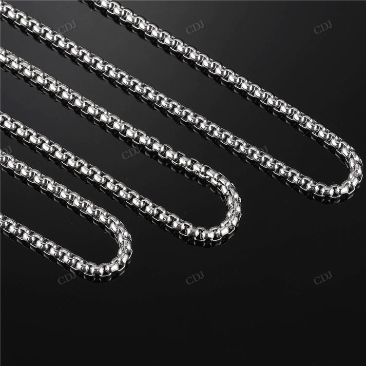 3MM Sterling Silver Plain Bead Chain hip hop jewelry CustomDiamJewel