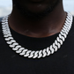 16MM Diamond Leaf Style Gold Cuban Chain hip hop jewelry CustomDiamJewel