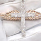 VVS Diamond Wing Cross Charm Pendant  CustomDiamJewel   