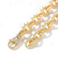 Stylish 10mm Iced Out Diamond Spiked Rolo Chain hip hop jewelry CustomDiamJewel