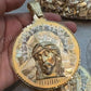 Gold Plated Diamond Jesus Face Pendant hip hop jewelry CustomDiamJewel   