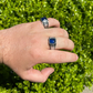 Blue Sapphire Designer Ring For Men  customdiamjewel   