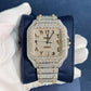 Hip Hop Custom Diamond Ice out Cartier Watch  customdiamjewel   