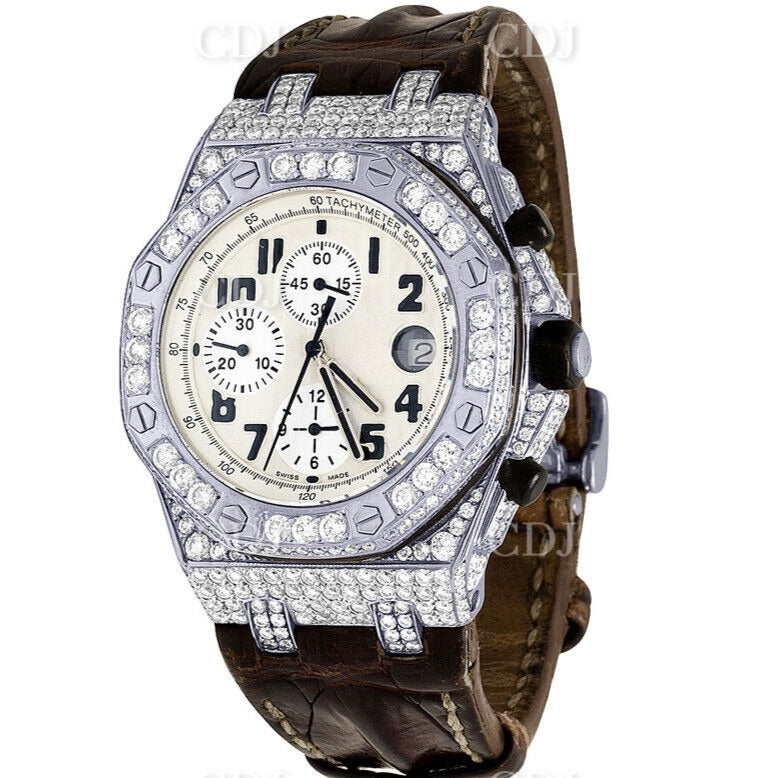 Natural Diamond Watch Wholesale Luxury Watch Jewelry Swiss Automatic Movement Watch Handmade Watch  customdiamjewel   