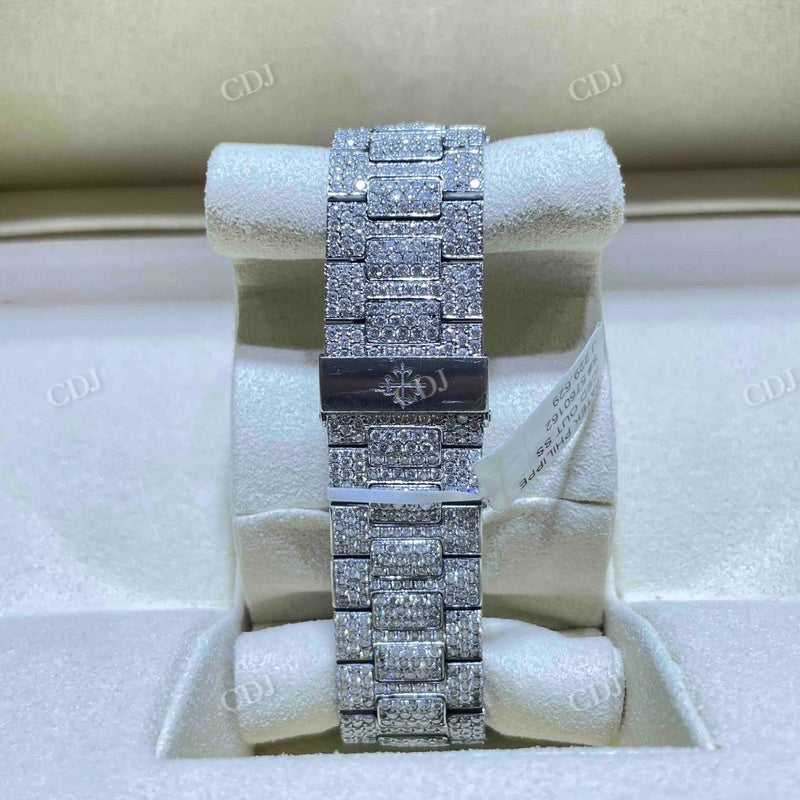 Full White Patek Philips Bust Down Watch  customdiamjewel   