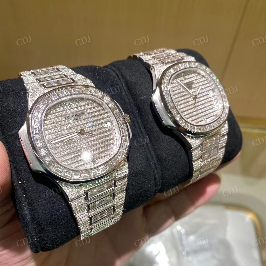 Patek Philippe Iced Out Diamond Moissanite Watches customdiamjewel