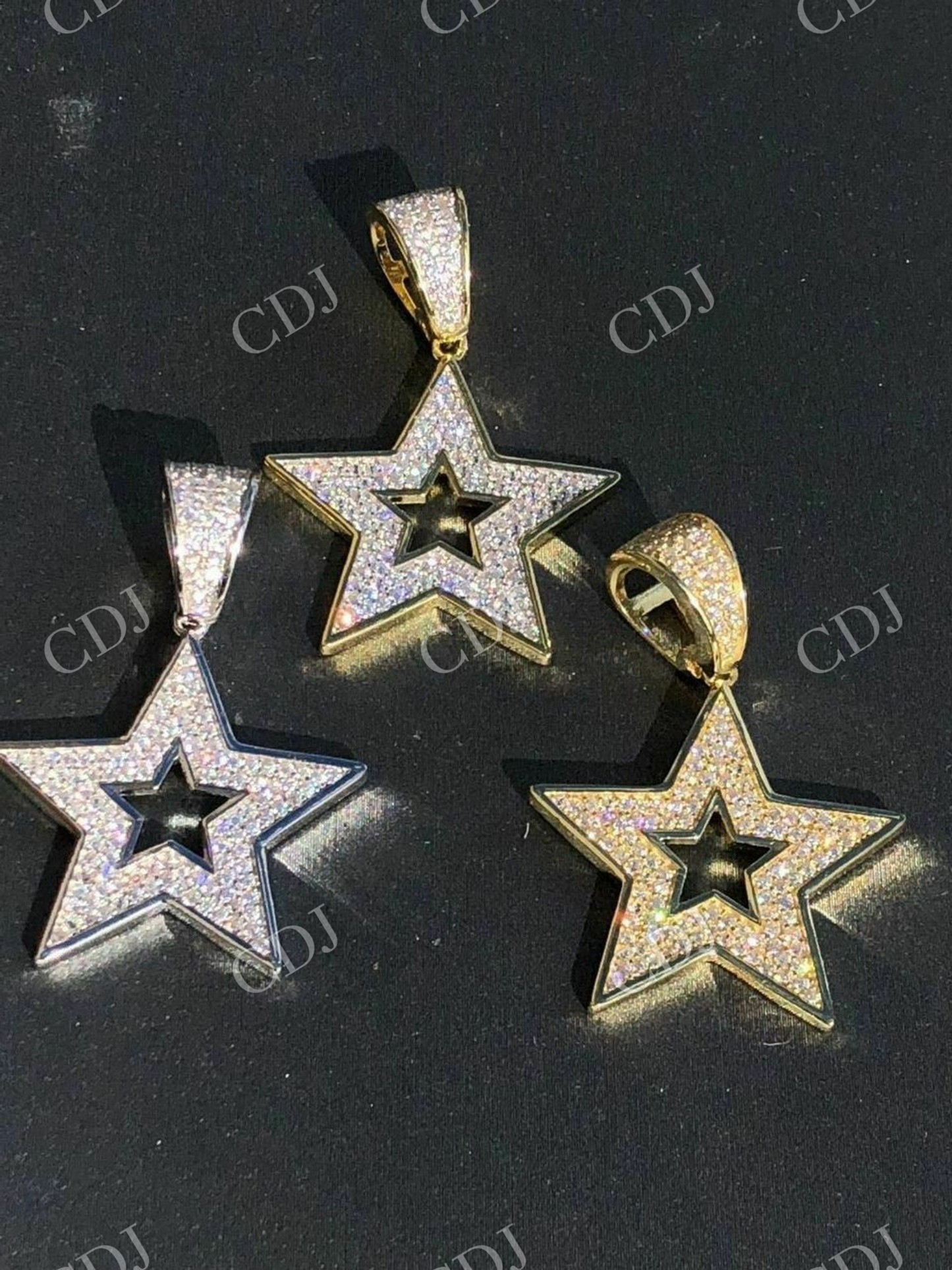 Super STAR Hip Hop Iced Icy Diamond Pendant  customdiamjewel   