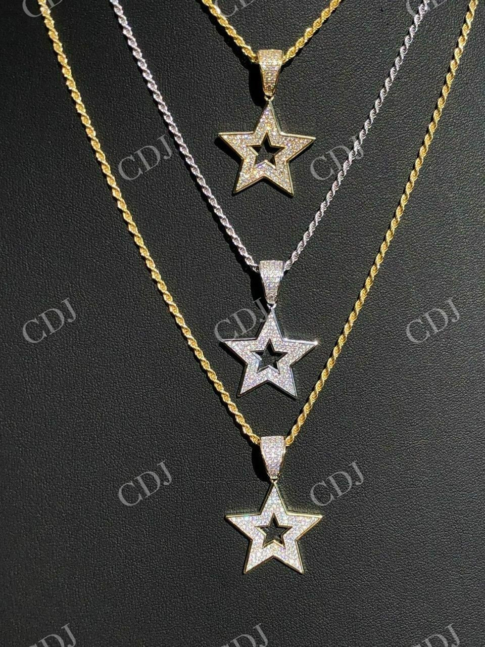 Super STAR Hip Hop Iced Icy Diamond Pendant  customdiamjewel   