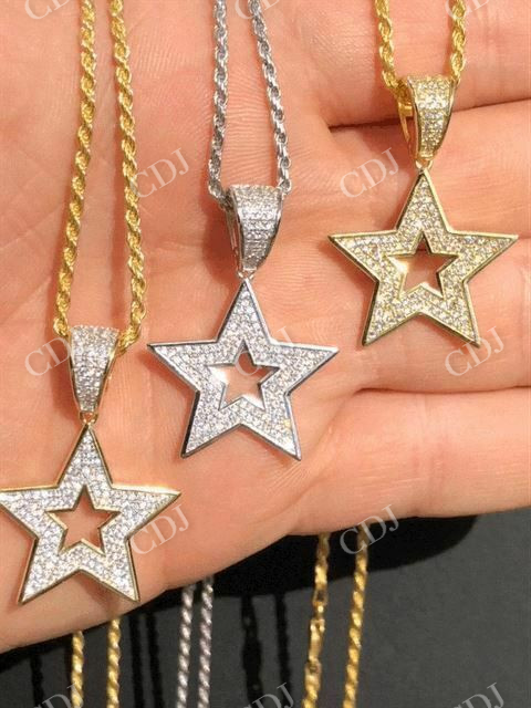 Super STAR Hip Hop Iced Icy Diamond Pendant  customdiamjewel   