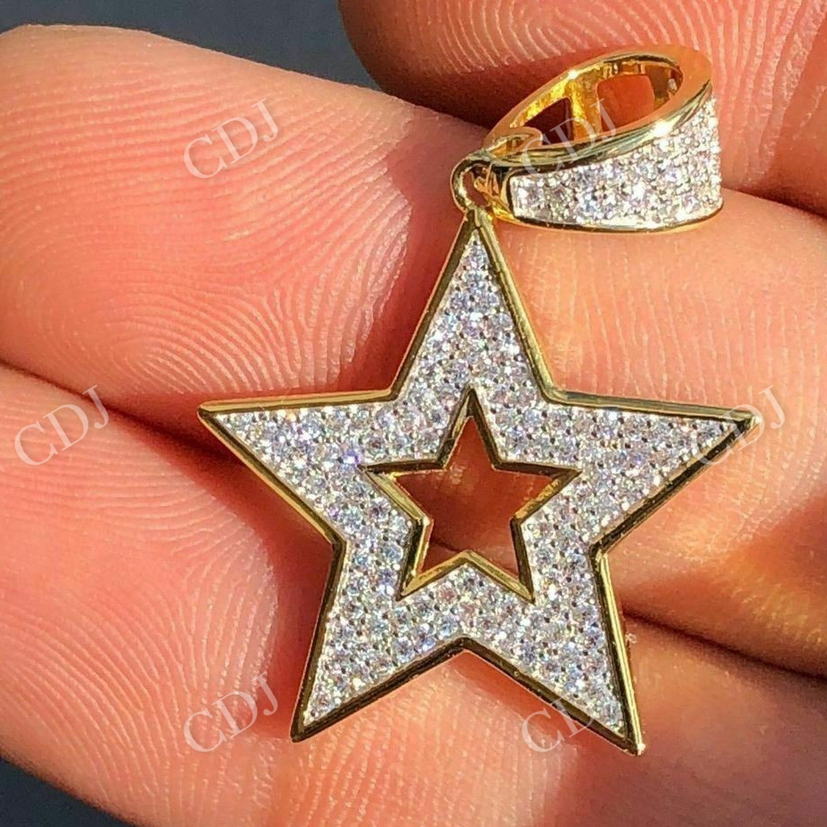 Super STAR Hip Hop Iced Icy Diamond Pendant  customdiamjewel   