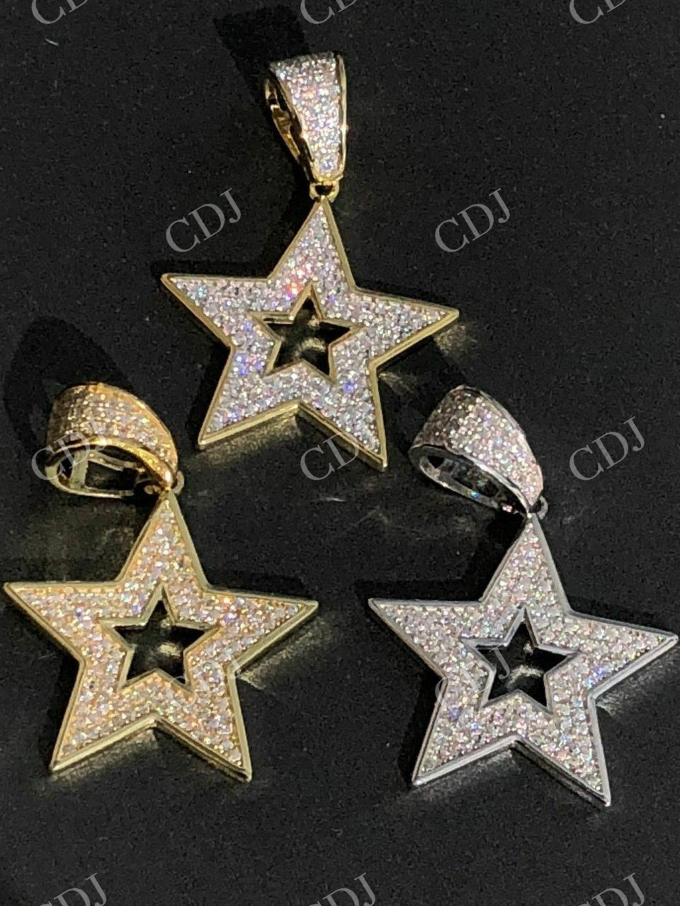 Super STAR Hip Hop Iced Icy Diamond Pendant  customdiamjewel   