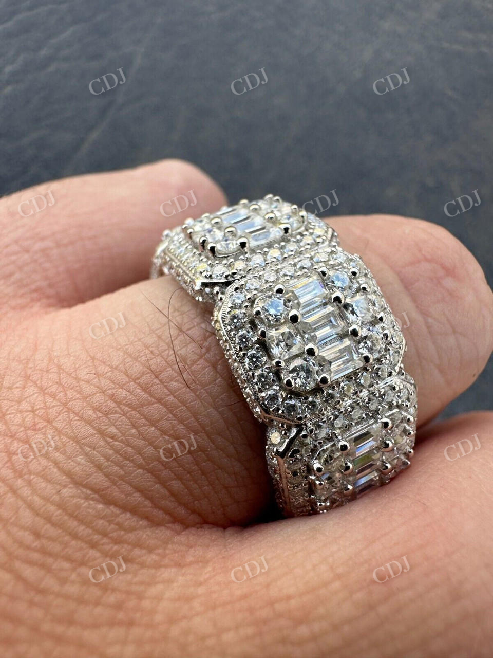 Full Eternity Diamond Cluster Ring  customdiamjewel   